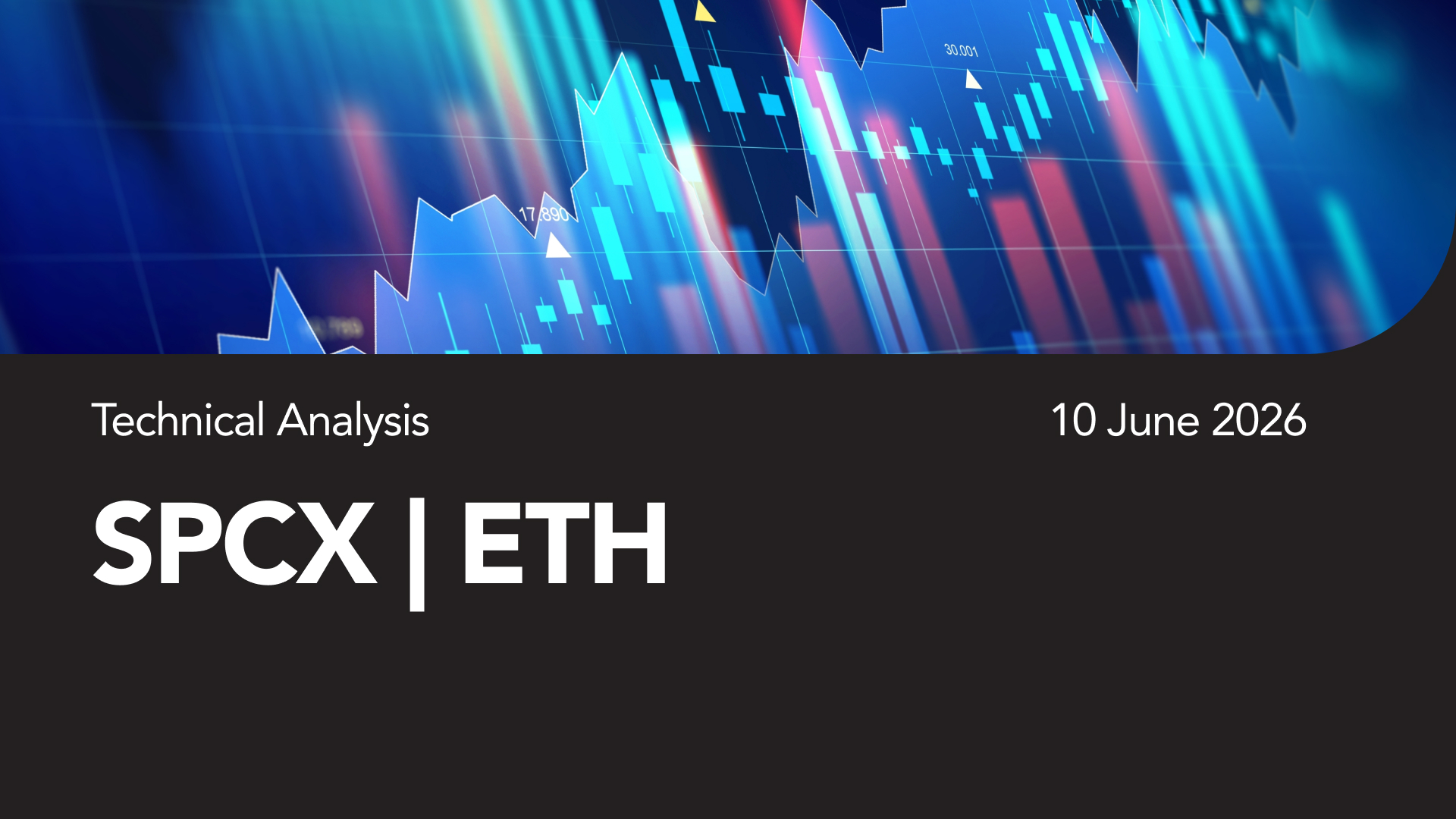 Technical Analysis banner with stock charts and SPCX | ETH, dated 10 June 2026.